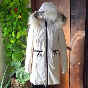 Derek lam 10 Crosby down parka white black accents